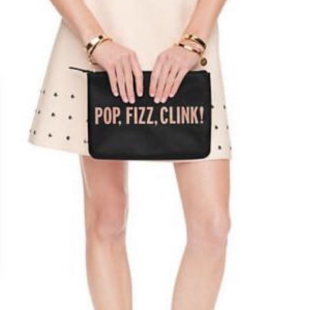 NWT Kate Spade Gia Crystal Court Large Clutch